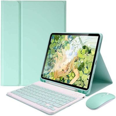 kaidisen Keyboard Case Mouse for Fire HD 10 / Fire HD 10 Plus 2023/2021 Release 13th/11th Generation Keyboard Case Detachable Bluetooth Candy Color KeyboardMint Green