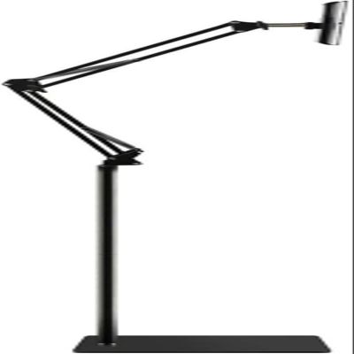 JacCos Long Arm Tablet Stand Phone Holder Adjustable Metal Tablet Holder,Lazy Tablet Floor Stand Holder,Foldable Phone Bracket with 360 Rotating Adjustable Floor Holder (Color : Black) (Black)