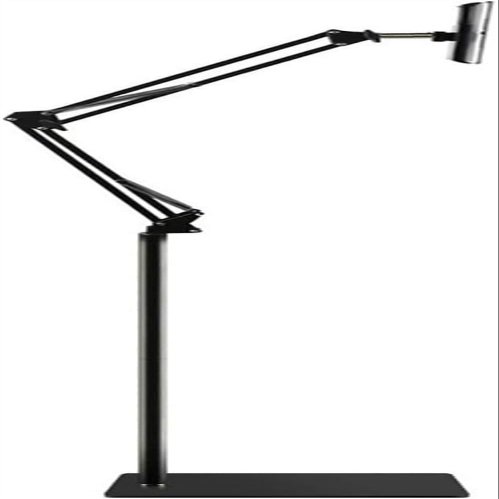 JacCos Long Arm Tablet Stand Phone Holder Adjustable Metal Tablet Holder,Lazy Tablet Floor Stand Holder,Foldable Phone Bracket with 360 Rotating Adjustable Floor Holder (Color : Black) (Black)