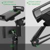 JacCos Long Arm Tablet Stand Phone Holder Adjustable Metal Tablet Holder,Lazy Tablet Floor Stand Holder,Foldable Phone Bracket with 360 Rotating Adjustable Floor Holder (Color : Black) (Black) view 4