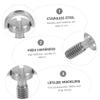 Gadpiparty 6pcs Stainless Steel Camera Screw Quick Release Plate Mounting Fixing Screw Shaft view 2