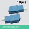 10pcs LC simplex Adapter LC Flange Coupler Optical Fiber Jumper Connector SM MM OM1 OM2 OM3 OM4 (Color : 10pcs Blue UPC), shfeoppq28741 view 2