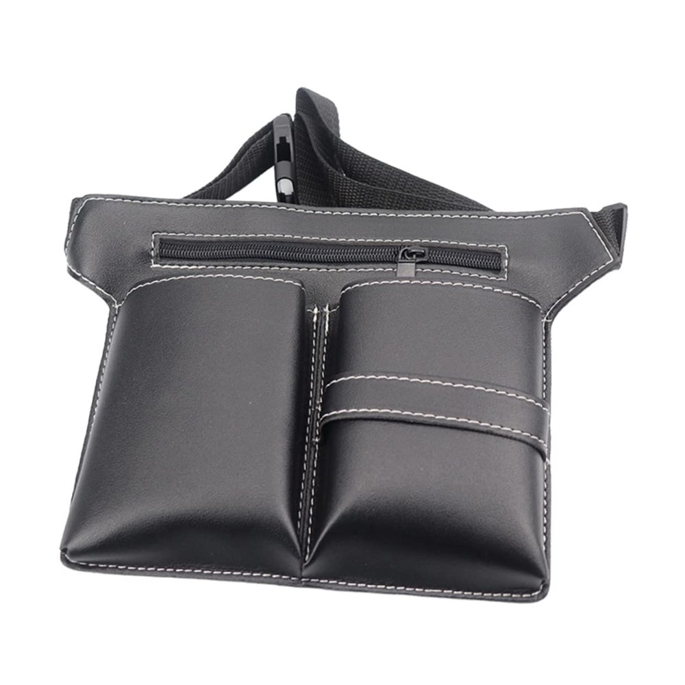DOITOOL Hair Stylist Waist Bag Barber Pouch for Scissors Comb Hair Tools Organizer for Salons and Grooming Black