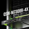 QNAP 12-Port 100GbE Half-Width Rackmount Layer 2 Managed Switch with Four 100GbE QSFP28 and Eight 25GbE SFP28 Ports (QSW-M7308R-4X-US) view 2