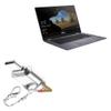 BoxWave Adapter Compatible with ASUS VivoBook Flip 14 TP412FA - Micro SD Card miniReader, USB Type-C OTG Reader USB3.0 Adapter Keychain - Metallic Silver