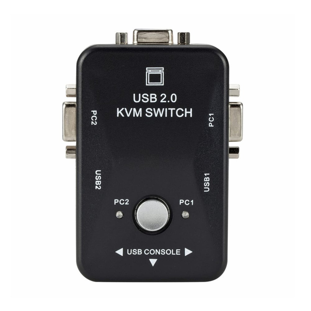 CHICHIYANG 2 in 1 Out USB Displayport KVM Switcher, 1080P KVM USB Switcher for PC Share Monitor Mouse Keyboard Printer