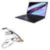 BoxWave Adapter Compatible with ASUS Zenbook Pro 17 (UM6702) - Micro SD Card miniReader, USB Type-C OTG Reader USB3.0 Adapter Keychain - Metallic Silver view 1