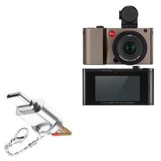 BoxWave Adapter Compatible with Leica TL2 - Micro SD Card miniReader, USB Type-C OTG Reader USB3.0 Adapter Keychain - Metallic Silver