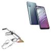 BoxWave Adapter Compatible with Motorola Moto G20 - Micro SD Card miniReader, USB Type-C OTG Reader USB3.0 Adapter Keychain - Metallic Silver view 1