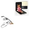 BoxWave Adapter Compatible with Samsung Galaxy Z Flip 3 - Micro SD Card miniReader, USB Type-C OTG Reader USB3.0 Adapter Keychain - Metallic Silver view 1