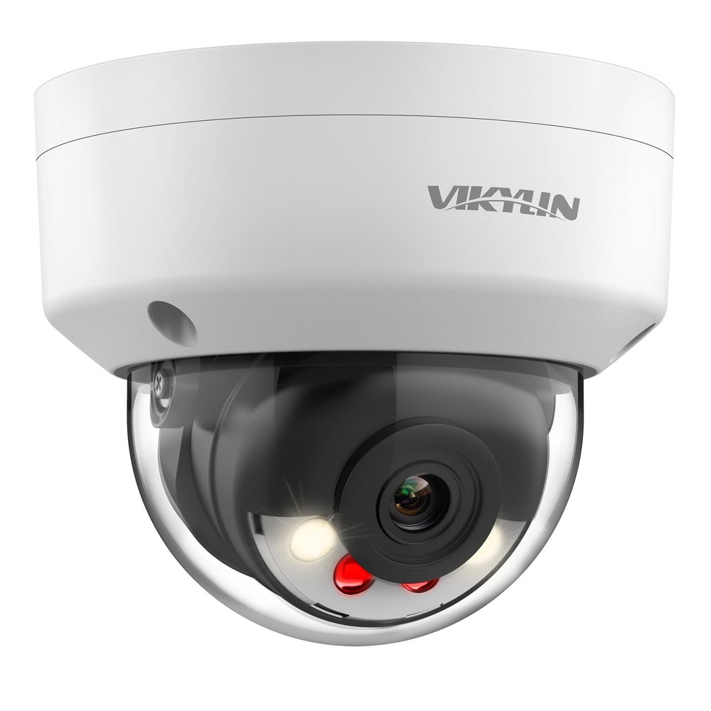 VIKYLIN 5MP IP PoE Vandal Dome Camera, Smart Hybrid Light Color Night Vision, AI Human Vehicle Detection, Outdoor Security Camera with One Way Audio, H265+, Hikconnect/SADP/iVMS4200,