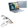 BoxWave Adapter Compatible with ASUS Chromebook Enterprise Flip CX5 (CX5400) - Micro SD Card miniReader, USB Type-C OTG Reader USB3.0 Adapter Keychain - Metallic Silver view 1
