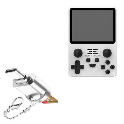 BoxWave Adapter Compatible with CredevZone RGB20S (3.5 in) - Micro SD Card miniReader, USB Type-C OTG Reader USB3.0 Adapter Keychain - Metallic Silver