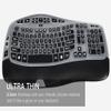 CaseBuy Keyboard Cover with Large Letters Compatible with Logitech K350 MK550 MK570 Wireless Wave Ergonomic Keyboard Protector with Oversized Print Letters -Black view 4