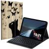 BREIDMKFM Keyboard Case for Samsung Galaxy Tab A 10.1 2019, Galaxy Tab A 10.1 SM-T510/SM-T515/SM-T517 Smart Tablet Cover with Detachable Wireless Bluetooth Keyboard, Cat Butterflies Flying view 1
