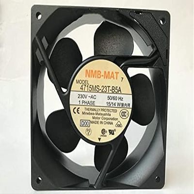 4715MS-23T-B5A Fan 4715MS-23T-B5A 230V~AC 15/14W 12CM Aluminum Frame Fan