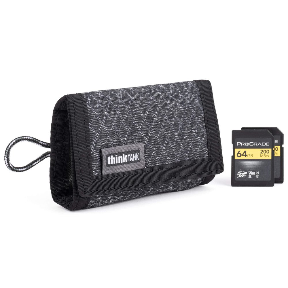 Think Tank Secure Pixel Pocket Rocket Mini Folding Wallet for 4 CFast or 4 CF Express Type B Memory Cards (Black Slate)