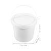 Healeved 2L Food Storage Bucket with Lid and Handle - Portable Round Plastic Container for Food and Toy Organization in Home Office and Restaurant - 6 Inch Compact Sealed Bucket view 2