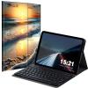 BREIDMKFM Keyboard Case for Samsung Galaxy Tab A 10.1 2019, Galaxy Tab A 10.1 SM-T510/SM-T515/SM-T517 Smart Tablet Cover with Detachable Wireless Bluetooth Keyboard, Beach Sunset view 1