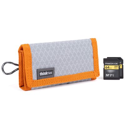 Think Tank SD Pixel Pocket Rocket V2 Folding Wallet for 9 SD or CF Express Type A Memory Cards (Fireside Orange)