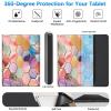 BREIDMKFM Keyboard Case for Samsung Galaxy Tab A 10.1 2019, Galaxy Tab A 10.1 SM-T510/SM-T515/SM-T517 Smart Tablet Cover with Detachable Wireless Bluetooth Keyboard, Colorful Hexagons view 3