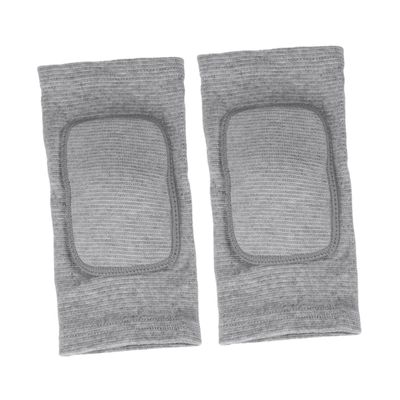 Healeved Breathable Elastic Knee Protector Sleeve with Thick Sponge Padding for Sports and Dance Flexible Support Brace for Injury Prevention Lightweight Safety Kneepad Cover in Grey S