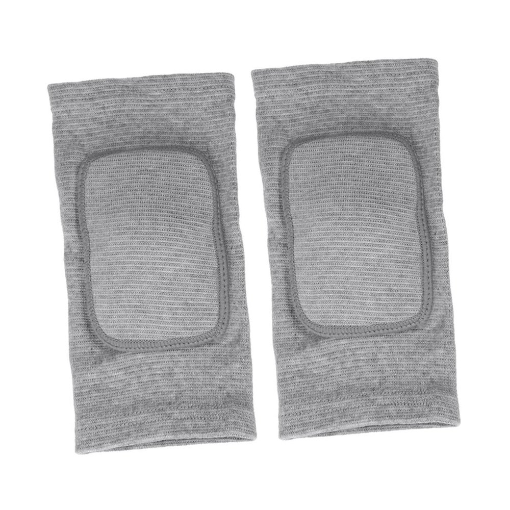 Healeved Breathable Elastic Knee Protector Sleeve with Thick Sponge Padding for Sports and Dance Flexible Support Brace for Injury Prevention Lightweight Safety Kneepad Cover in Grey S