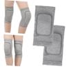 Healeved Breathable Elastic Knee Protector Sleeve with Thick Sponge Padding for Sports and Dance Flexible Support Brace for Injury Prevention Lightweight Safety Kneepad Cover in Grey S view 4