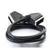 Milkweed European Standard Scart Line 21-pin Male to Male Extension Cable Broom Head European Au-dio and Video Extension 1.5 Meters Cable, Black view 1