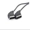 Milkweed European Standard Scart Line 21-pin Male to Male Extension Cable Broom Head European Au-dio and Video Extension 1.5 Meters Cable, Black view 3