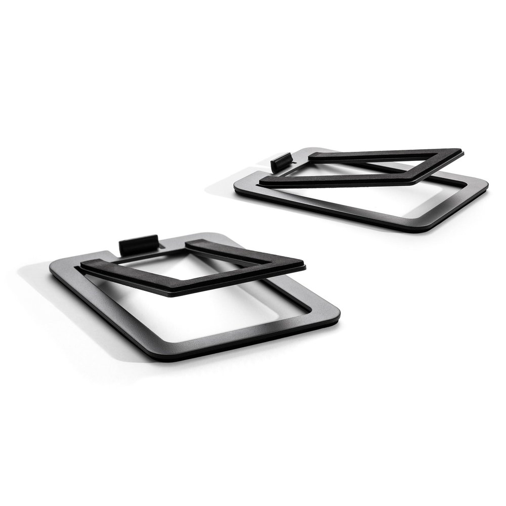 Audioengine DS2M Metal Speaker Stands Pair - Tilted Steel Bookshelf Speaker Stands for PC, Gaming, and Studio Use - Black