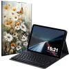 BREIDMKFM Keyboard Case for Samsung Galaxy Tab A 10.1 2019, Galaxy Tab A 10.1 SM-T510/SM-T515/SM-T517 Smart Tablet Cover with Detachable Wireless Bluetooth Keyboard, Watercolor Painting Butterflies view 1