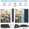 BREIDMKFM Keyboard Case for Samsung Galaxy Tab A 10.1 2019, Galaxy Tab A 10.1 SM-T510/SM-T515/SM-T517 Smart Tablet Cover with Detachable Wireless Bluetooth Keyboard, Watercolor Painting Butterflies view 3