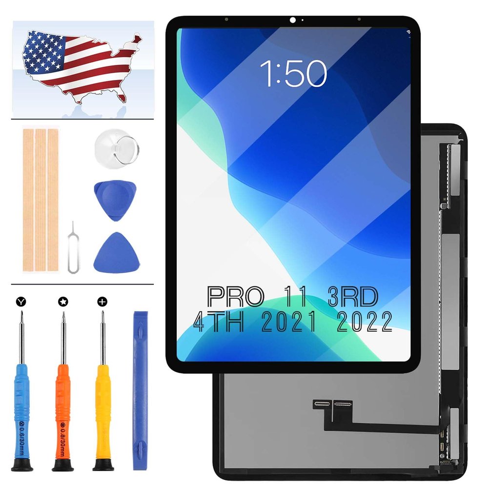 OLED for iPad Pro 11 3rd 4th Gen 2021 2022 LCD Screen Replacement for iPad A2377 A2459 A2301 A2460 2022 A2435 A2761 A2762 A2759 LCD Display Touch Screen Digitizer Glass Assembly with Tool 11"