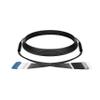 HYX FIBER CABLE 6 Strand LC to ST Single Mode OS2 9/125um Optical Patch Cord 6 Core Industrial Outdoor Armored Duplex TPU OD 5mm Optic Patch Cable Length 15M/49FT view 1