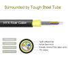 HYX FIBER CABLE 6 Strand LC to ST Single Mode OS2 9/125um Optical Patch Cord 6 Core Industrial Outdoor Armored Duplex TPU OD 5mm Optic Patch Cable Length 15M/49FT view 2