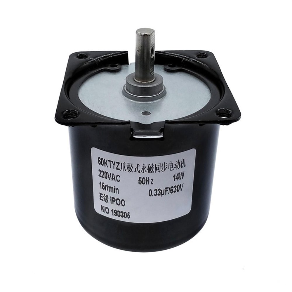 220V AC 14W Micro Gear Motor 60KTYZ 50Hz Permanent Magnet Gear Motor Low Speed 2.5 5 10 15 20 30 50 60 80 110 rpm (Size : 50RPM)