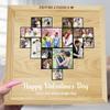 Personalized Couple Picture Frame Light Box with 15 Photos Heart Photo Collage Shadow Box Customized Couple Name Wood Lights I Love You Every Single Day Memory Frame for Lover Wife Girlfirend view 2