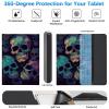 BREIDMKFM Keyboard Case for Kindle Fire Max 11 Case (13th Generation, 2023 Release) 11", Fire Max 11 2023 Tablet Cover with Detachable Wireless Bluetooth Keyboard, Skeleton Skulls view 3