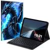 BREIDMKFM Keyboard Case for Kindle Fire HD 10 & 10 Plus Tablet (13th/11th Gen, 2023/2021 Release) 10.1", Smart Tablet Cover with Detachable Wireless Bluetooth Keyboard, Blue Dragon Design view 1