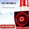 EOKHEOY Sound and Light Industrial Alarm Siren Adjustable Volume Tone Emergency Security Siren 0-130dB Loud Speaker 12 Tones Switchable 45Watt Alarm Range of 100-150 Meters DC12V EOK-05 view 2