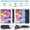BREIDMKFM Keyboard Case for Kindle Fire HD 10 & 10 Plus Tablet (13th/11th Gen, 2023/2021 Release) 10.1", Smart Tablet Cover with Detachable Wireless Bluetooth Keyboard, White Horse Running view 3