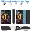 BREIDMKFM Keyboard Case for Kindle Fire HD 10 & 10 Plus Tablet (13th/11th Gen, 2023/2021 Release) 10.1", Smart Tablet Cover with Detachable Wireless Bluetooth Keyboard, Trippy Sun and Moon view 3