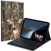 BREIDMKFM Keyboard Case for Kindle Fire HD 10 & 10 Plus Tablet (13th/11th Gen, 2023/2021 Release) 10.1", Smart Tablet Cover with Detachable Wireless Bluetooth Keyboard, Forest Deer view 1