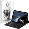 BREIDMKFM Keyboard Case for Kindle Fire HD 10 & 10 Plus Tablet (13th/11th Gen, 2023/2021 Release) 10.1", Smart Tablet Cover with Detachable Wireless Bluetooth Keyboard, Elephant Holding Balloon view 1