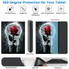 BREIDMKFM Keyboard Case for Kindle Fire HD 10 & 10 Plus Tablet (13th/11th Gen, 2023/2021 Release) 10.1", Smart Tablet Cover with Detachable Wireless Bluetooth Keyboard, Red Rose in Light Bulb view 3
