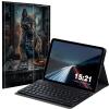 BREIDMKFM Keyboard Case for Kindle Fire HD 8 & 8 Plus Tablet (12th/10th Gen, 2022/2020 Release) 8", Smart Tablet Cover with Detachable Wireless Bluetooth Keyboard, DJ Cat view 1