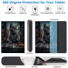 BREIDMKFM Keyboard Case for Kindle Fire HD 8 & 8 Plus Tablet (12th/10th Gen, 2022/2020 Release) 8", Smart Tablet Cover with Detachable Wireless Bluetooth Keyboard, DJ Cat view 3