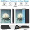 BREIDMKFM Keyboard Case for Kindle Fire HD 8 & 8 Plus Tablet (12th/10th Gen, 2022/2020 Release) 8", Smart Tablet Cover with Detachable Wireless Bluetooth Keyboard, White Lotus view 3