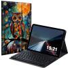 BREIDMKFM Keyboard Case for Kindle Fire HD 8 & 8 Plus Tablet (12th/10th Gen, 2022/2020 Release) 8", Smart Tablet Cover with Detachable Wireless Bluetooth Keyboard, Halloween Owl Canvas view 1